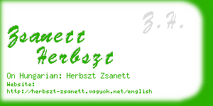 zsanett herbszt business card